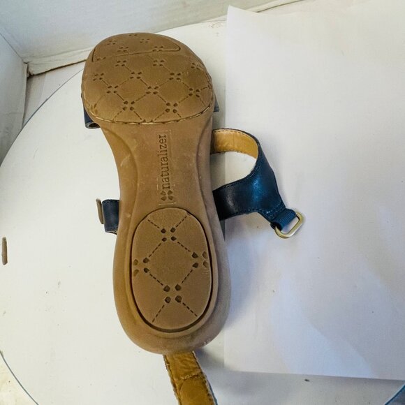 Naturalizer Womens Flat Slingback Sandals N5 Comport Navy Blue 7 1/2M - Picture 13 of 13